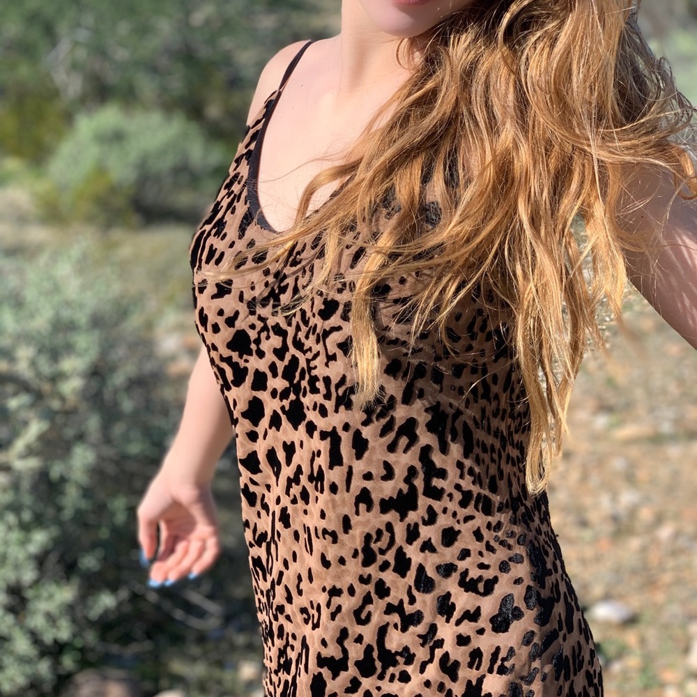 vintage cheetah print dress 💕